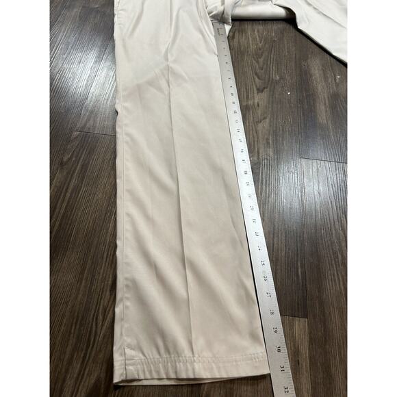 Nike Golf Men’s Standard Fit Flat Front Dri Fit Pants Beige Size 34x32 - Picture 3 of 7